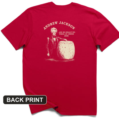 Cheese Wheel Back Print T-Shirt