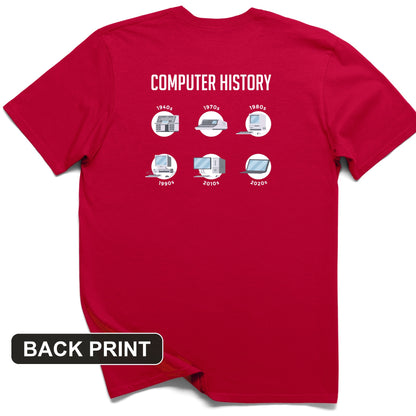 Computer History Back Print T-Shirt