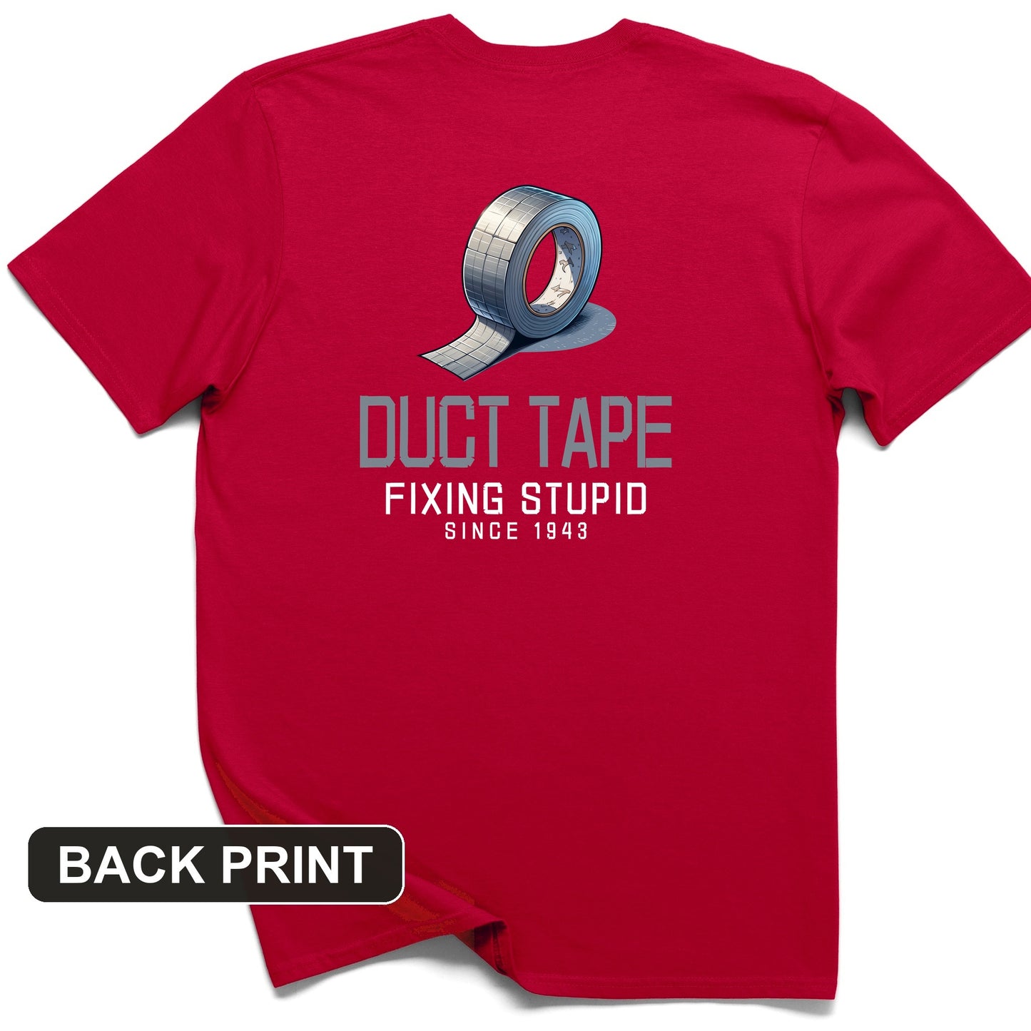 Duct Tape Back Print T-Shirt