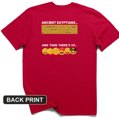 Egyptian Emoticons Back Print T-Shirt