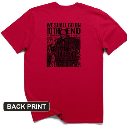 Fight On The Seas And Beaches Back Print T-Shirt