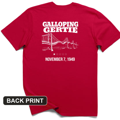 Galloping Gertie Back Print T-Shirt