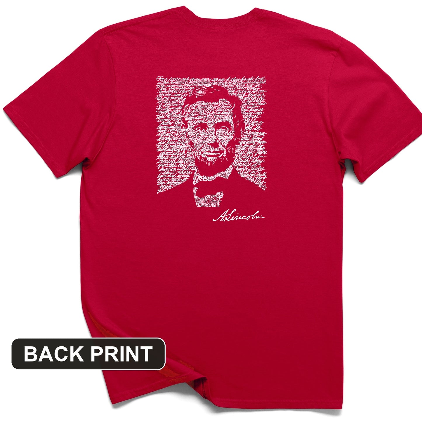 Gettysburg Address Back Print T-Shirt
