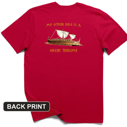 Greek Trireme Back Print T-Shirt
