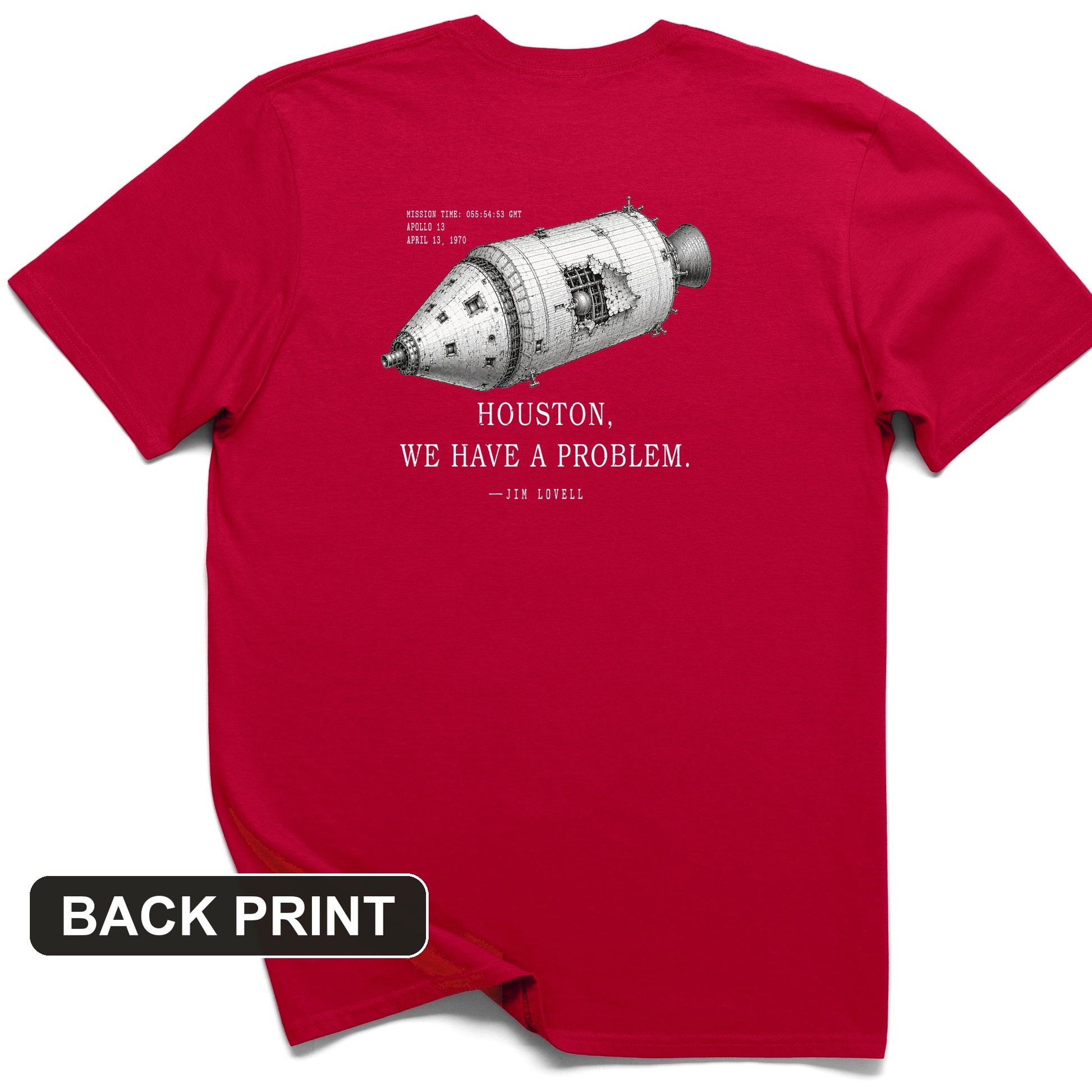 Houston We Have a Problem Back Print T-Shirt