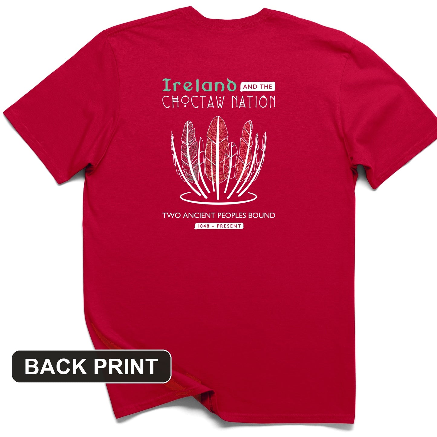 Irish-Choctaw Friendship Back Print T-Shirt