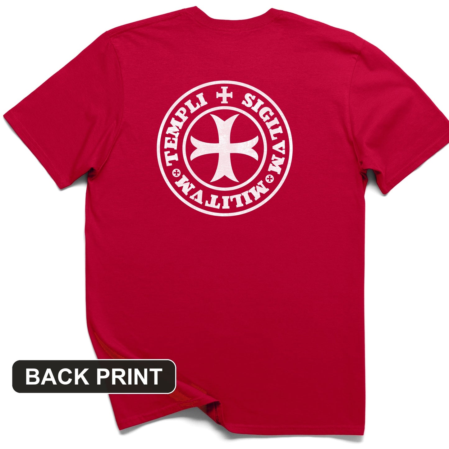 Knights Templar 2 Back Print T-Shirt