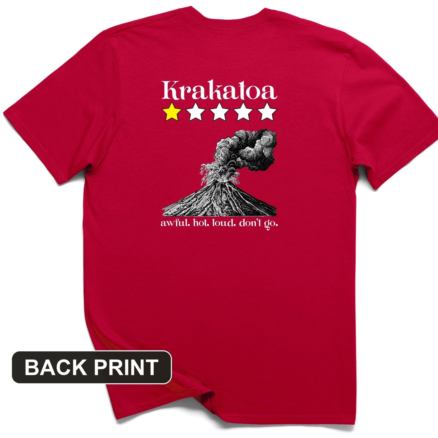 Krakatoa 1 Star Back Print T-Shirt