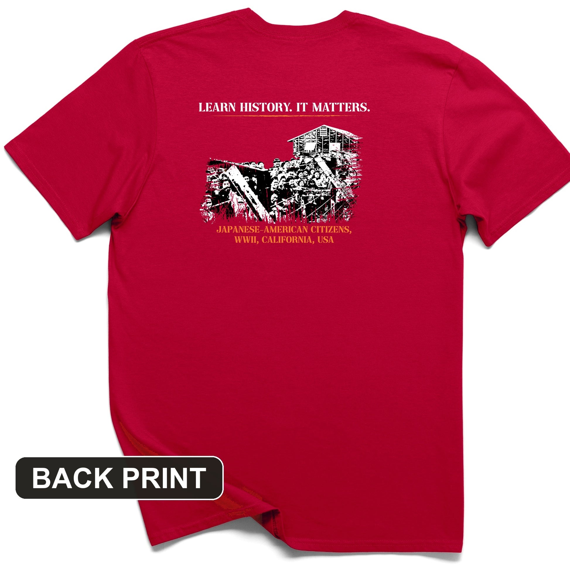 Learn History It Matters Back Print T-Shirt