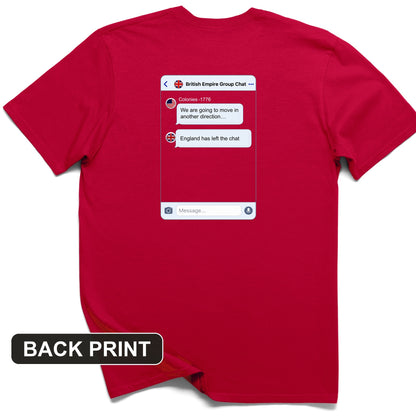 Left the Chat Back Print T-Shirt