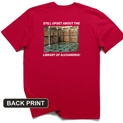 Library Of Alexandria Back Print T-Shirt