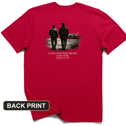 Lucky Coin Toss Back Print T-Shirt