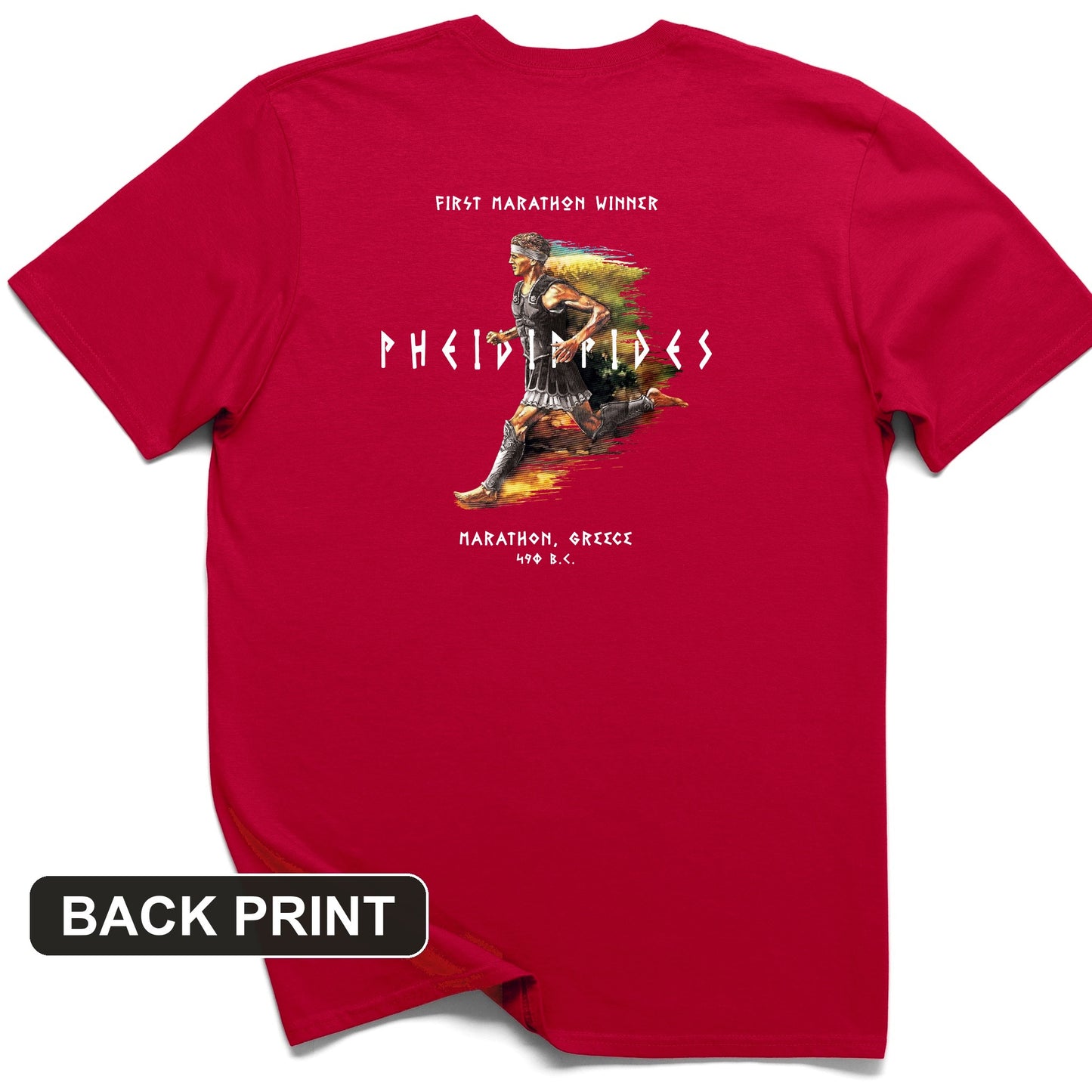 Marathon Run Back Print T-Shirt