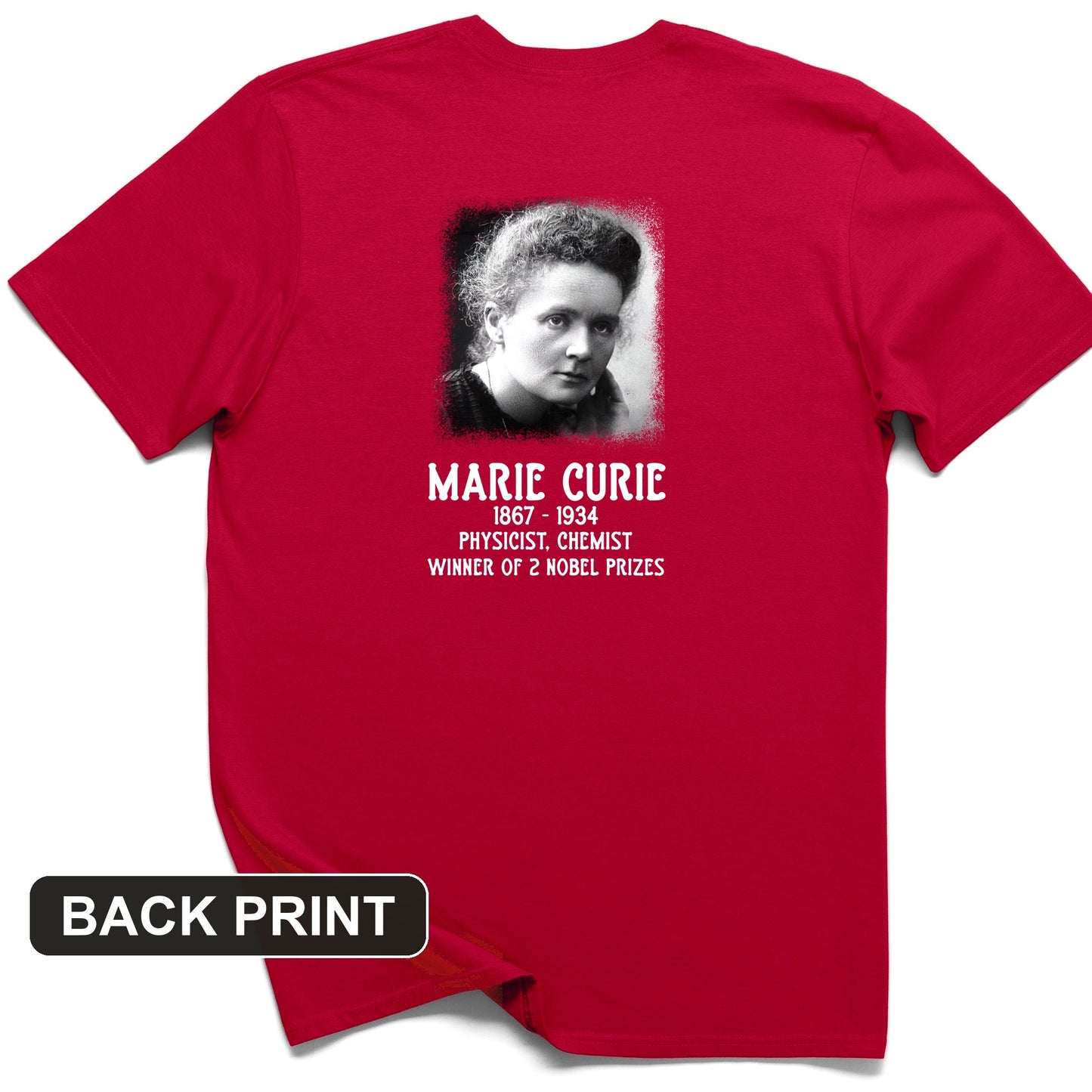 Marie Curie Back Print T-Shirt