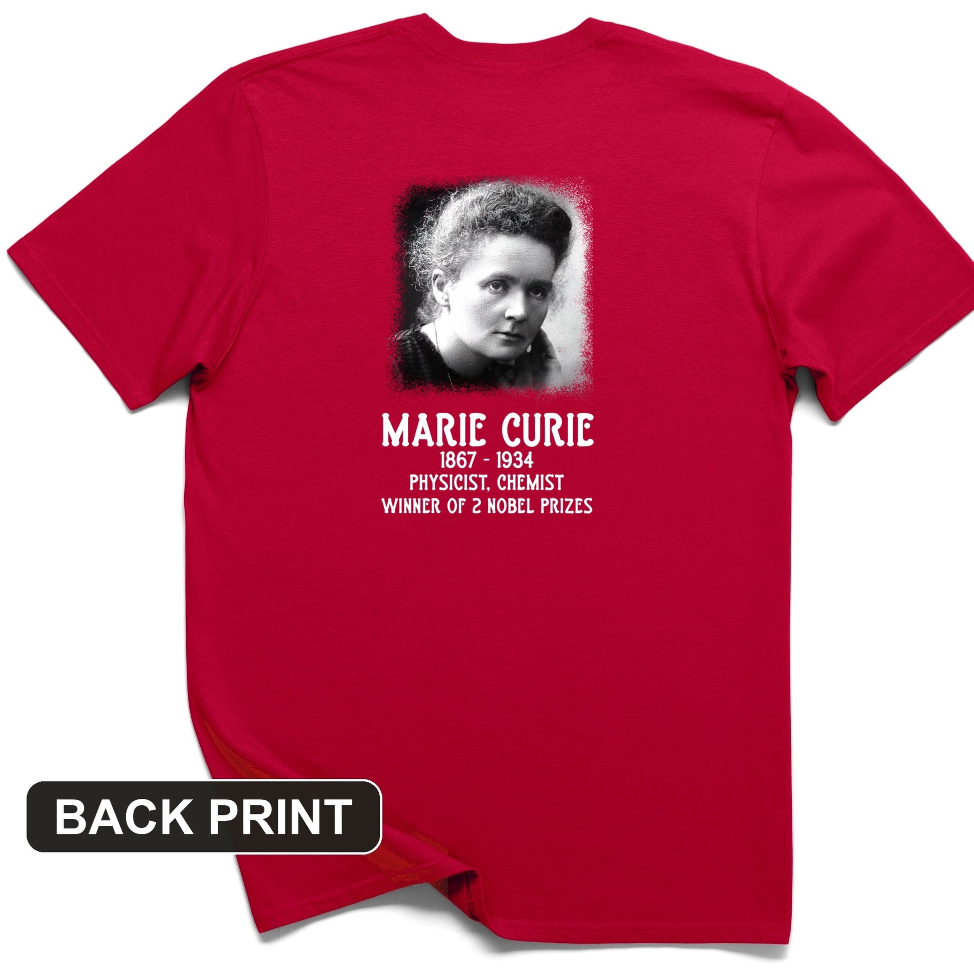 Marie Curie Back Print T-Shirt