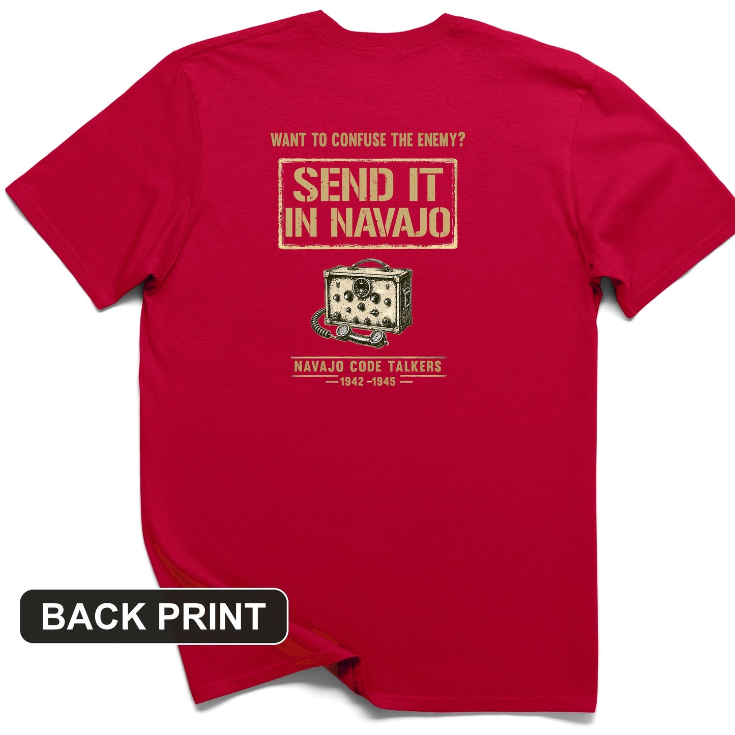 Navajo Code Talkers Back Print T-Shirt