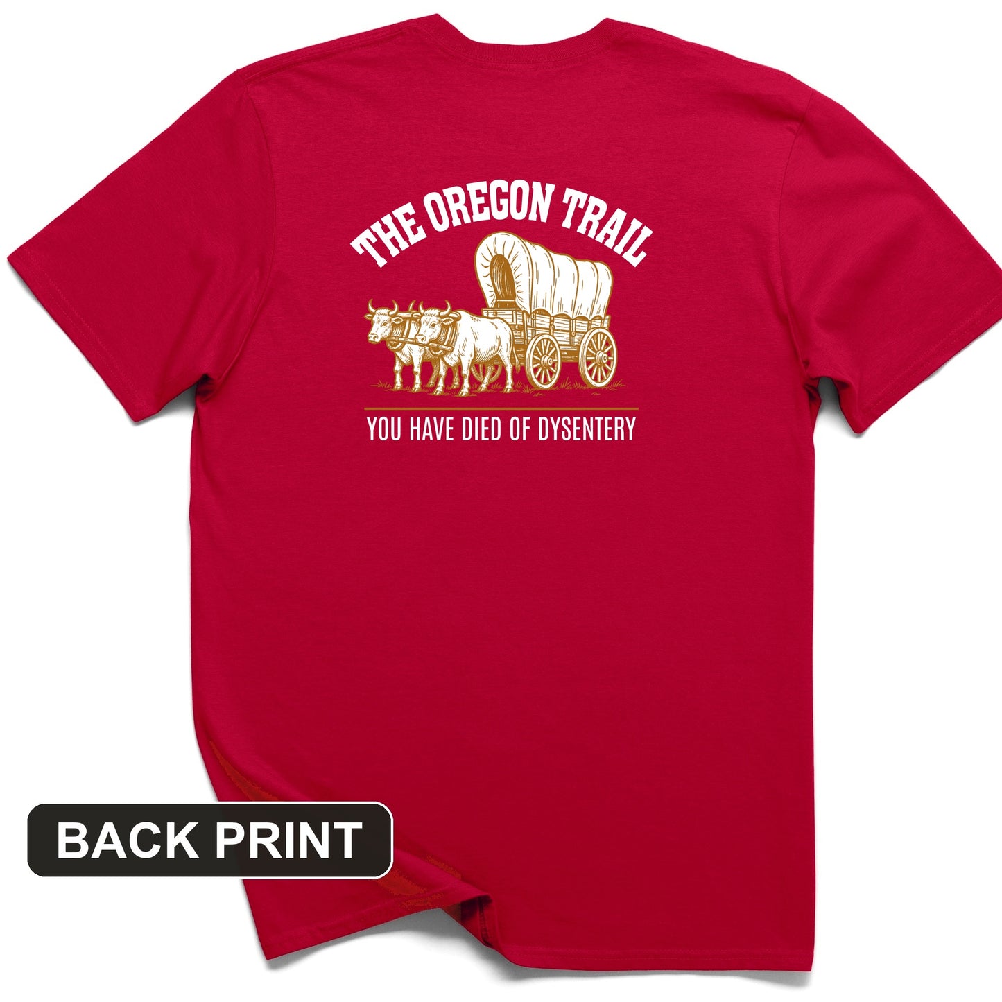 Oregon Trail Dysentery Back Print T-Shirt