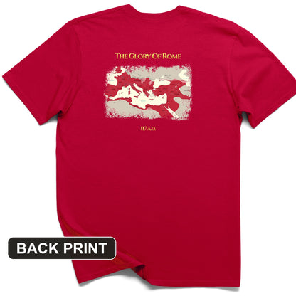 Roman Empire Map Back Print T-Shirt