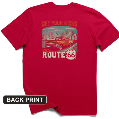 Route 66 Billboard Back Print T-Shirt