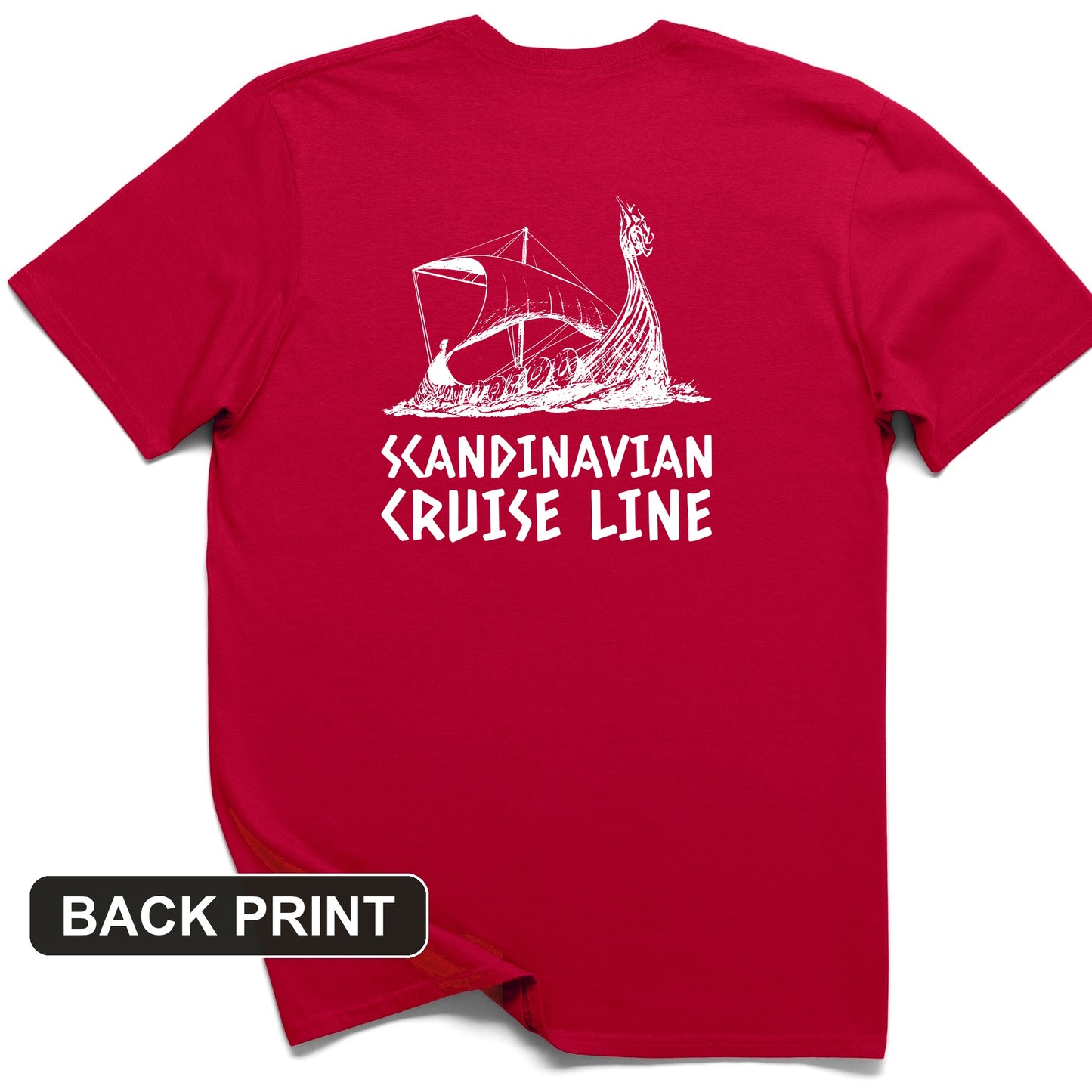 Scandinavian Cruise Line Back Print T-Shirt