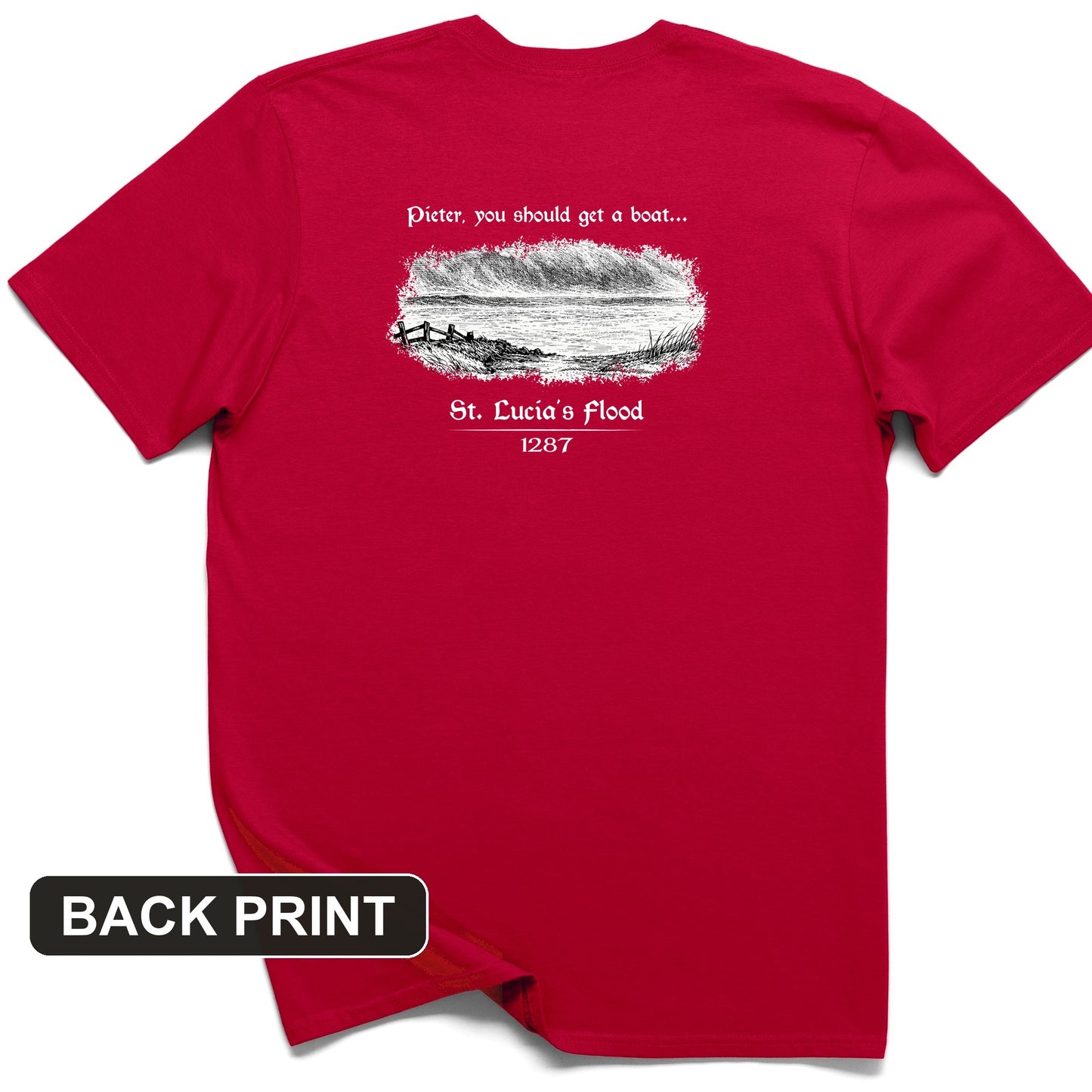St Lucia Flood Back Print T-Shirt
