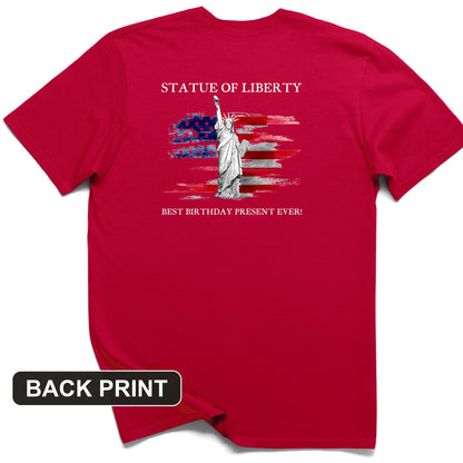 Statue Of Liberty Back Print T-Shirt