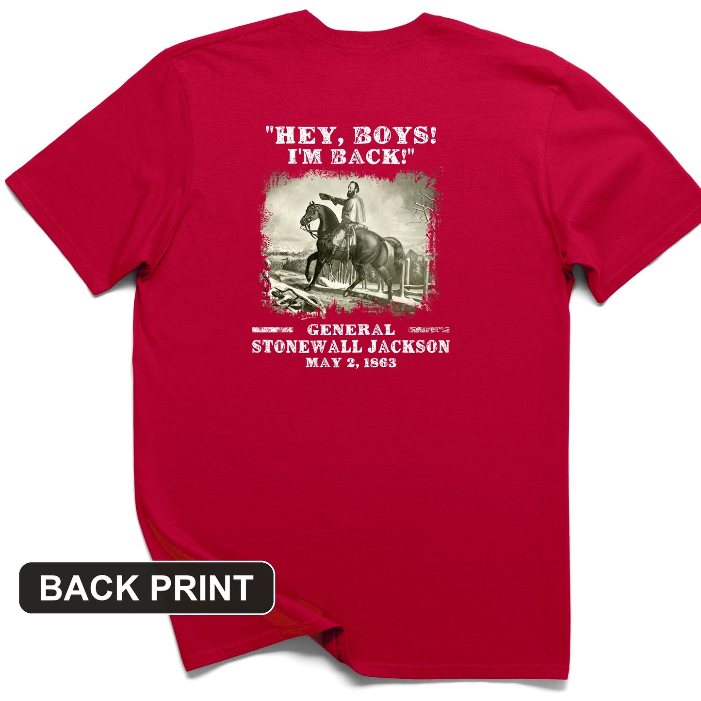 Stonewall Jackson Back Print T-Shirt
