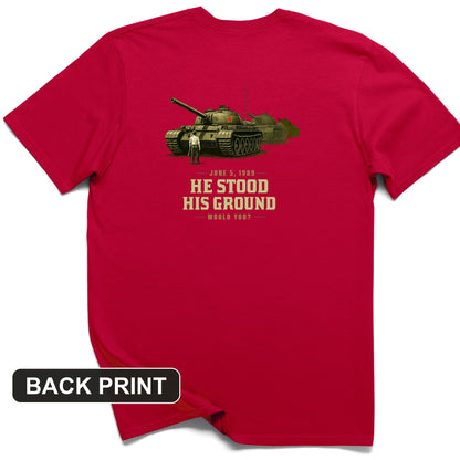 Tank Man Back Print T-Shirt