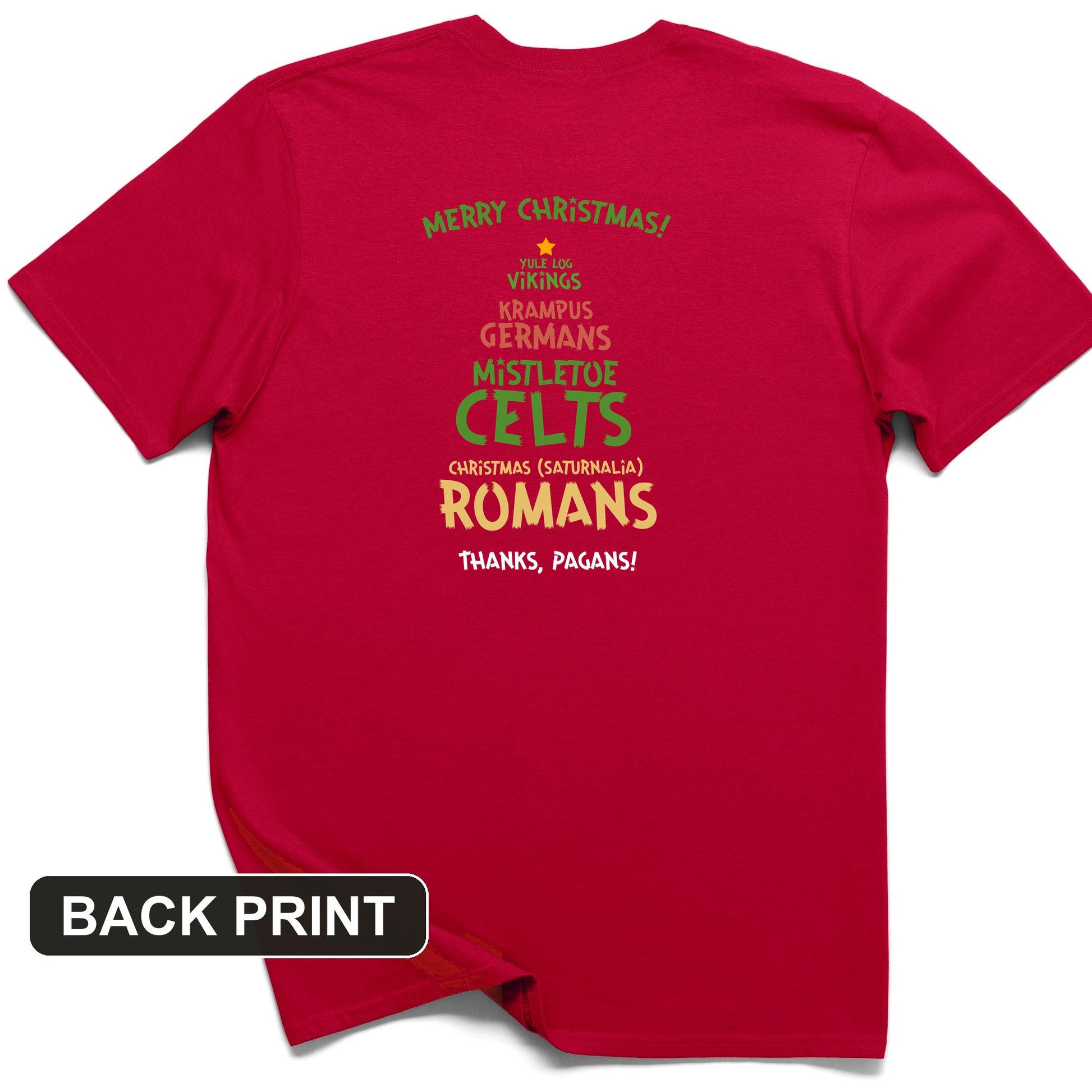 Thanks Pagans Back Print T-Shirt