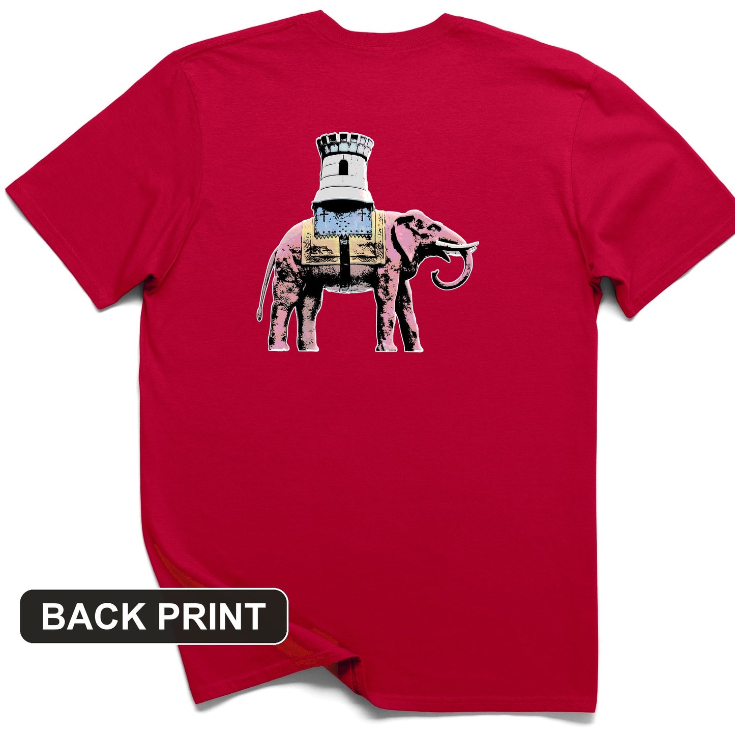 The Elephant And The Castle Back Print T-Shirt