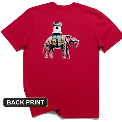 The Elephant And The Castle Back Print T-Shirt