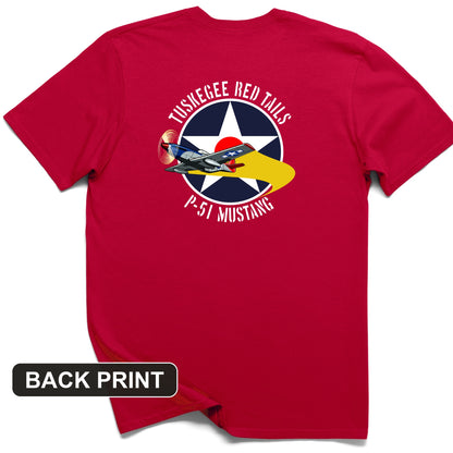 Tuskegee Red Tails Back Print T-Shirt