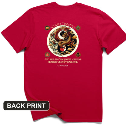 Two Lives Back Print T-Shirt