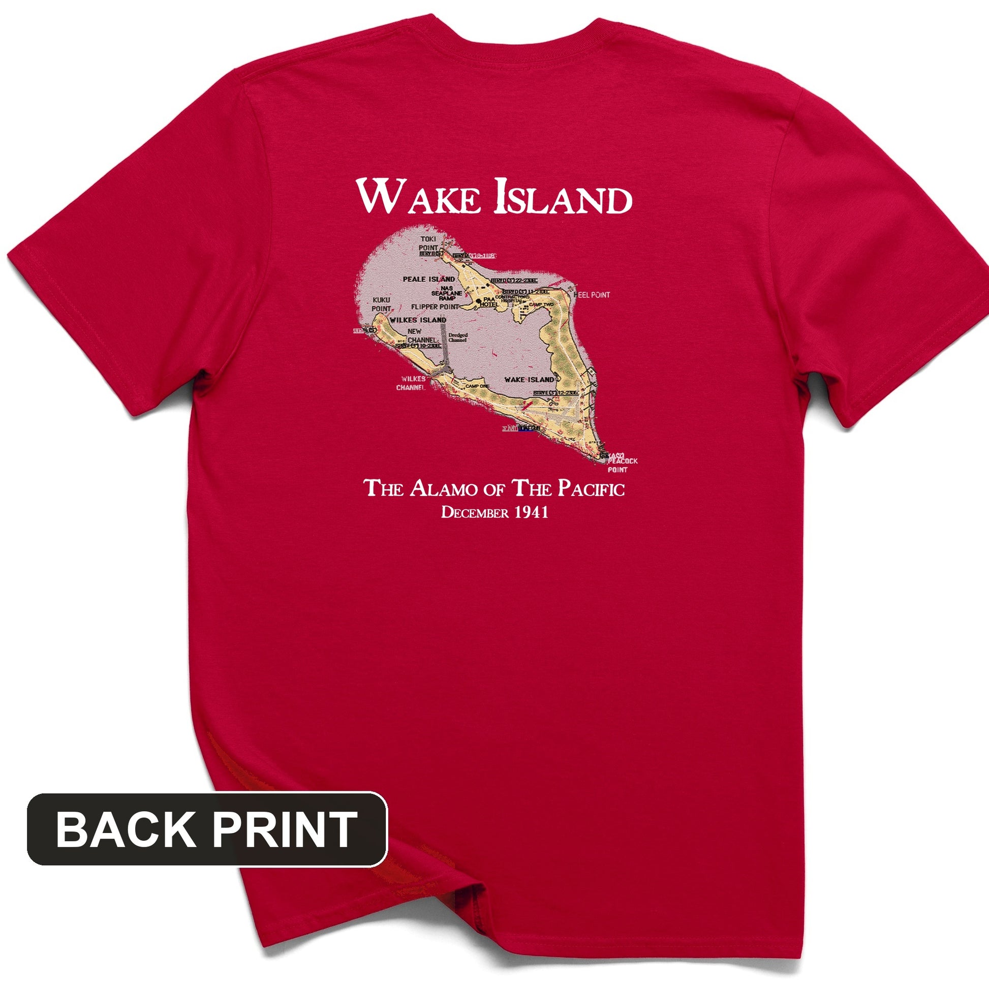 Wake Island Back Print T-Shirt