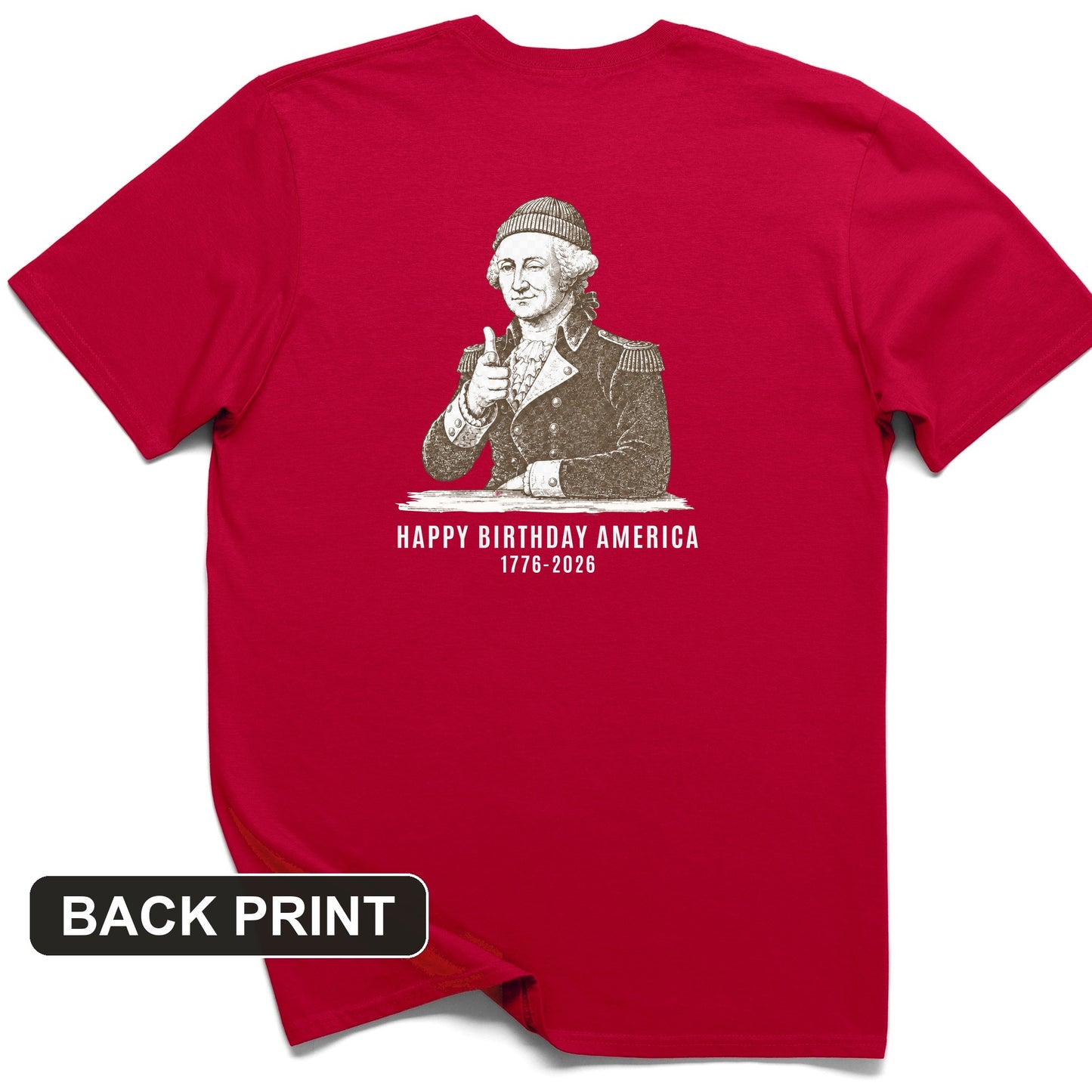 Washington Beanie Back Print T-Shirt