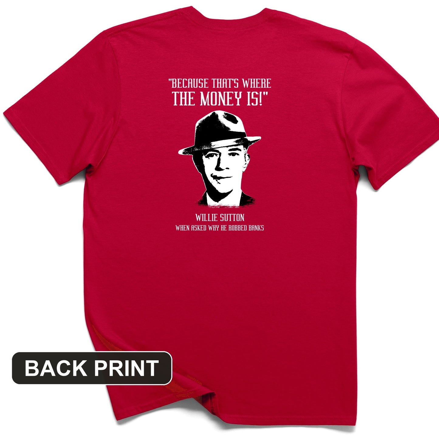 Willie Sutton Back Print T-Shirt
