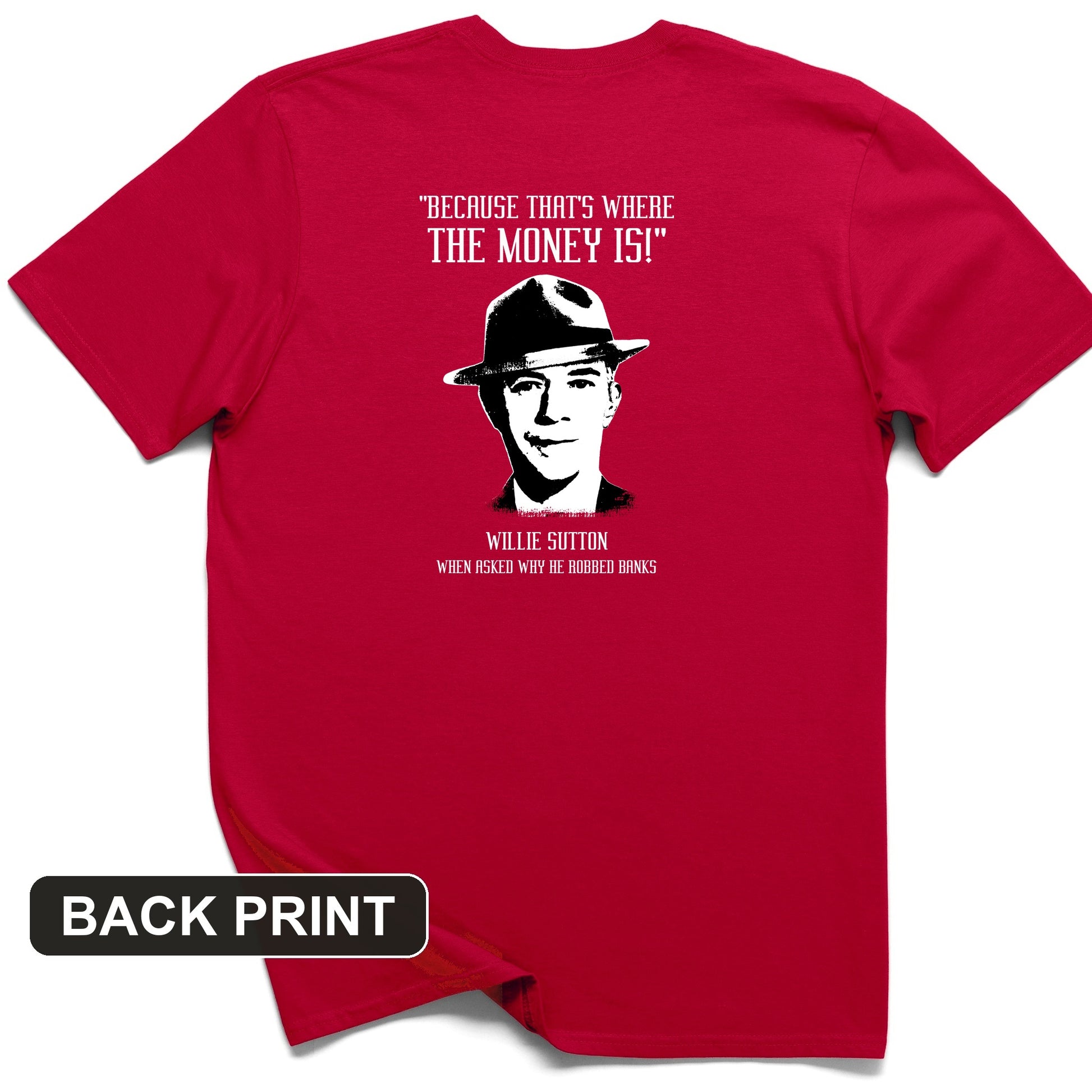 Willie Sutton Back Print T-Shirt