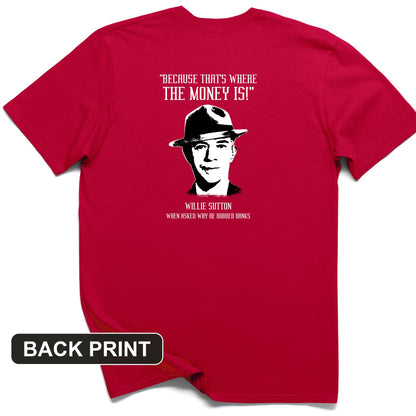 Willie Sutton Back Print T-Shirt