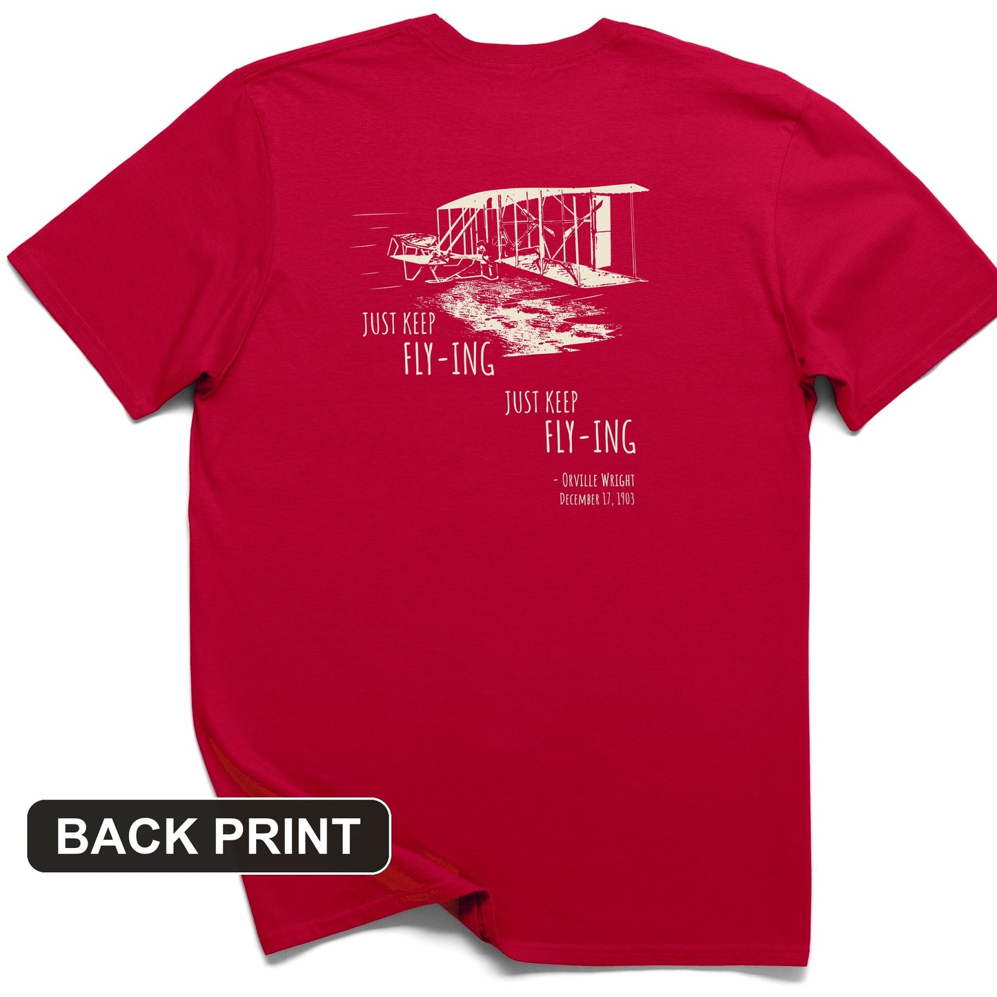 Wright Brothers Back Print T-Shirt