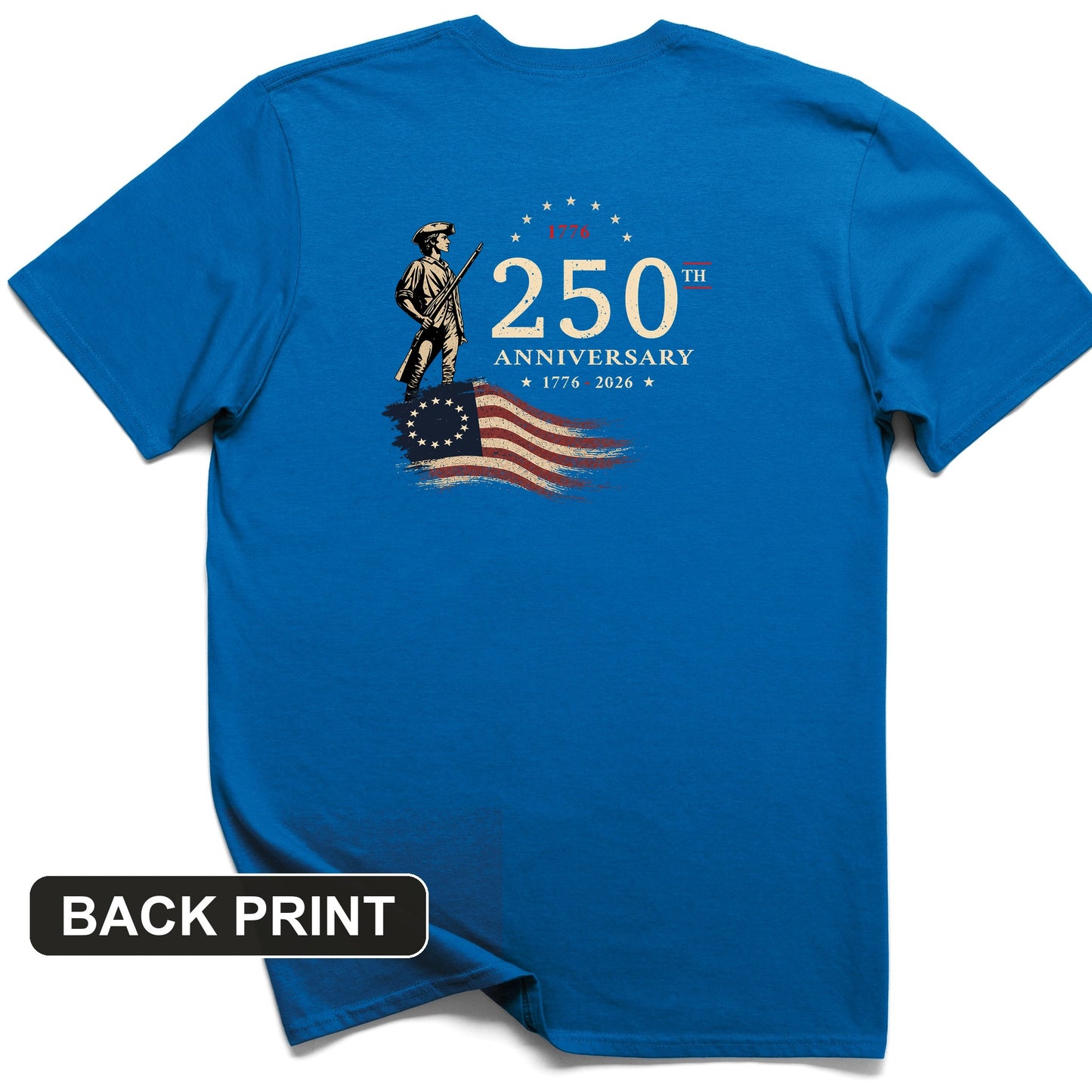 250th Anniversary Soldier Back Print T-Shirt