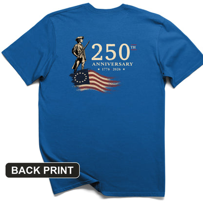 250th Anniversary Soldier Back Print T-Shirt