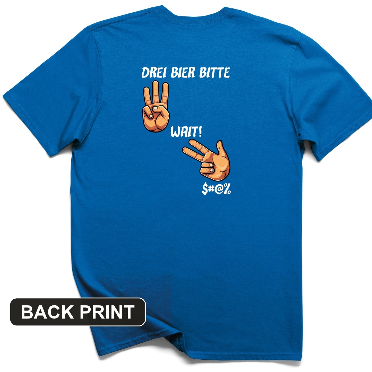 3 Beers Back Print T-Shirt