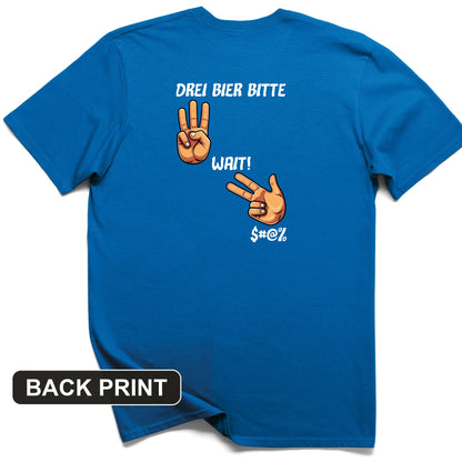 3 Beers Back Print T-Shirt