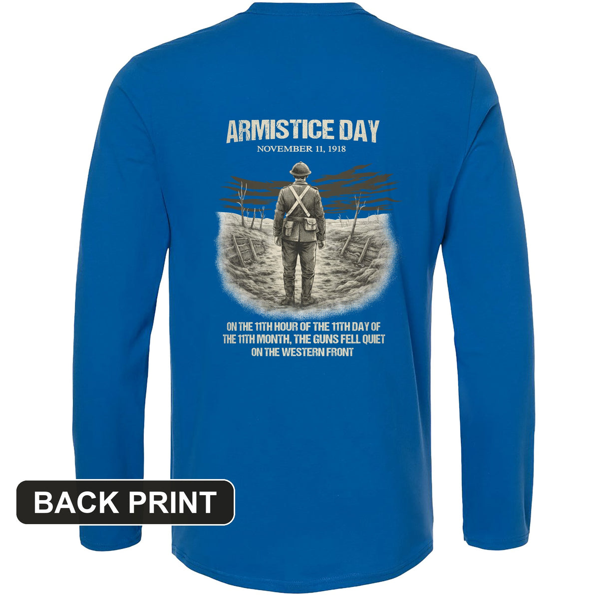 Armistice Day Back Print Long Sleeve T-Shirt