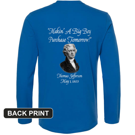 Big Boy Purchase Back Print Long Sleeve T-Shirt