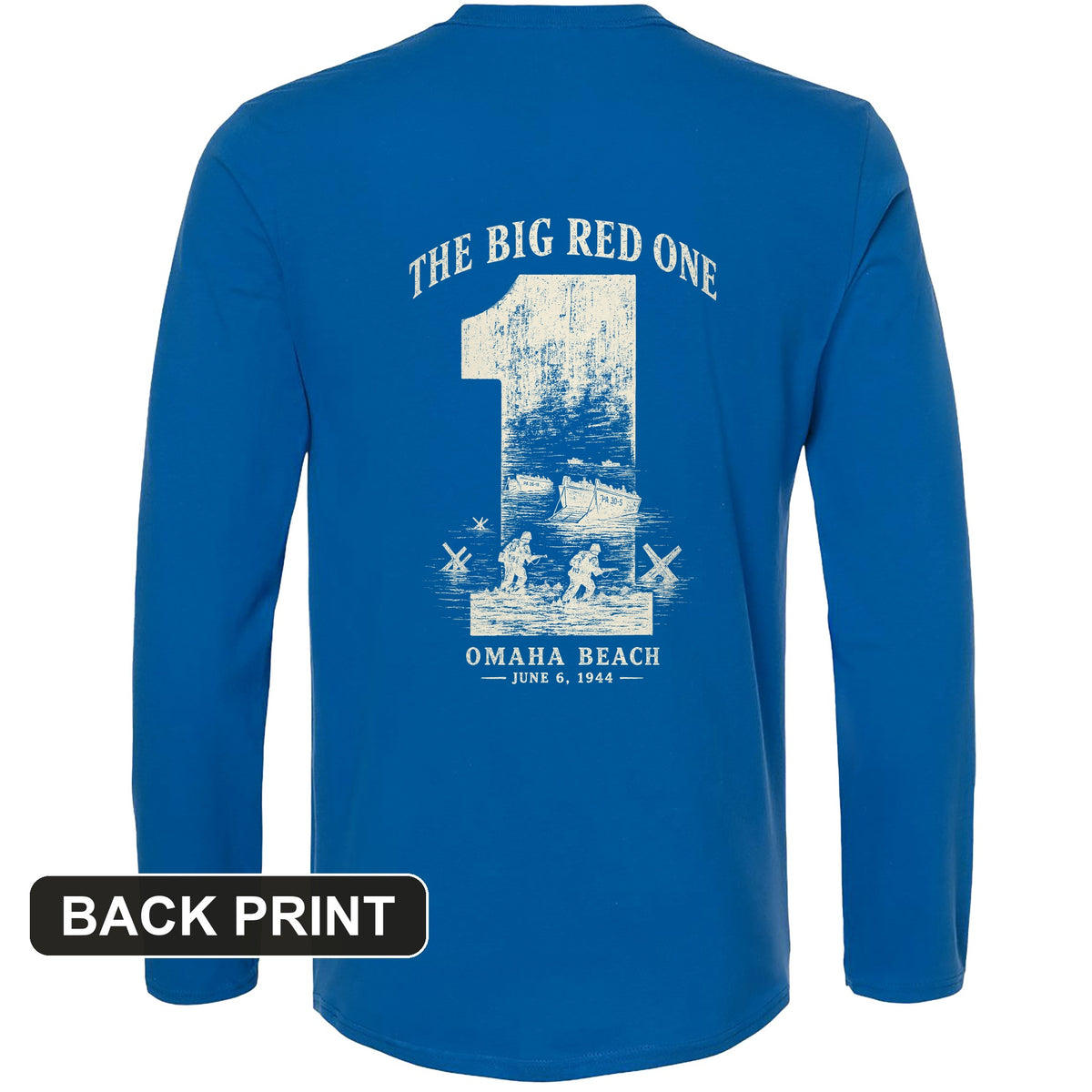 Big Red One Back Print Long Sleeve T-Shirt