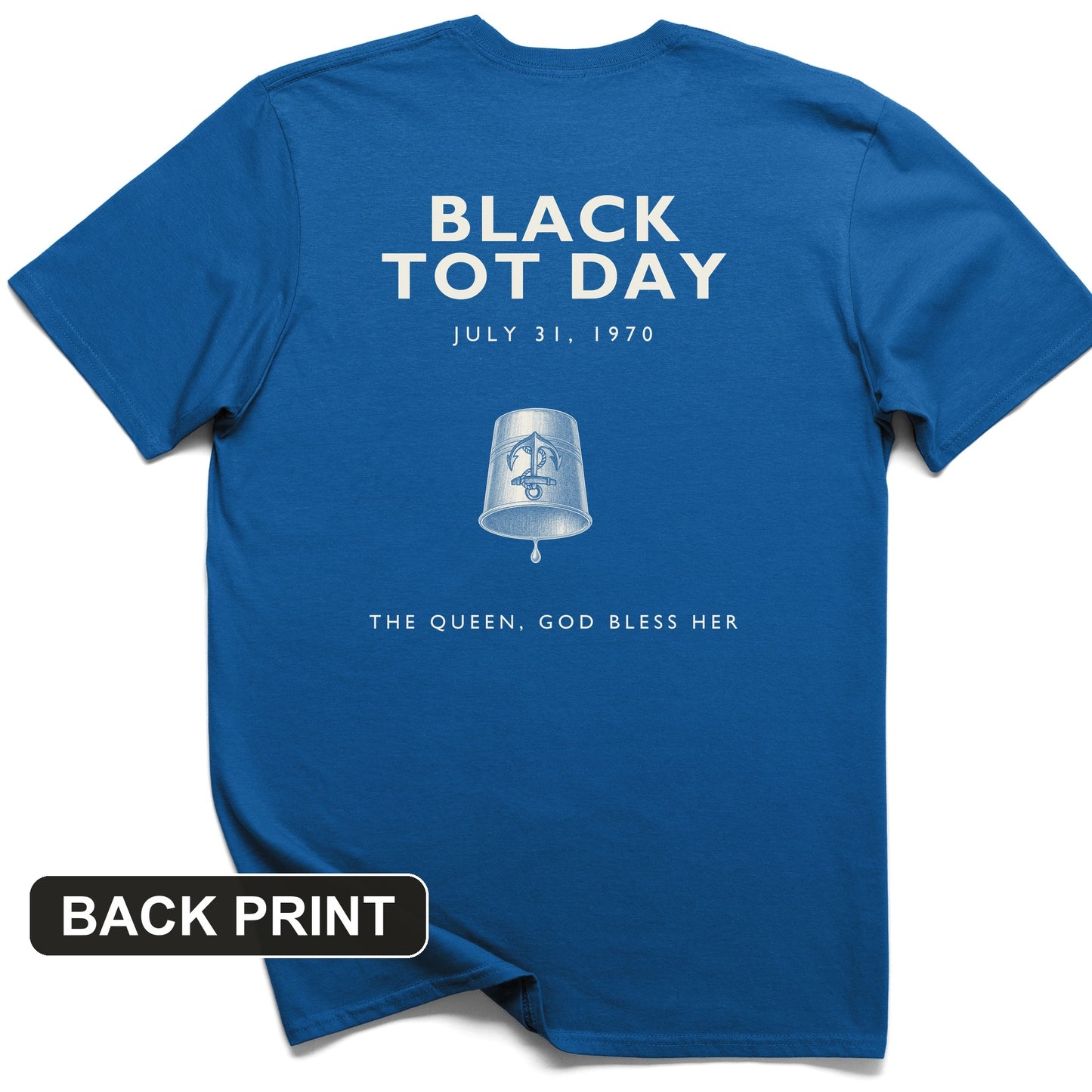 Black Tot Day Back Print T-Shirt
