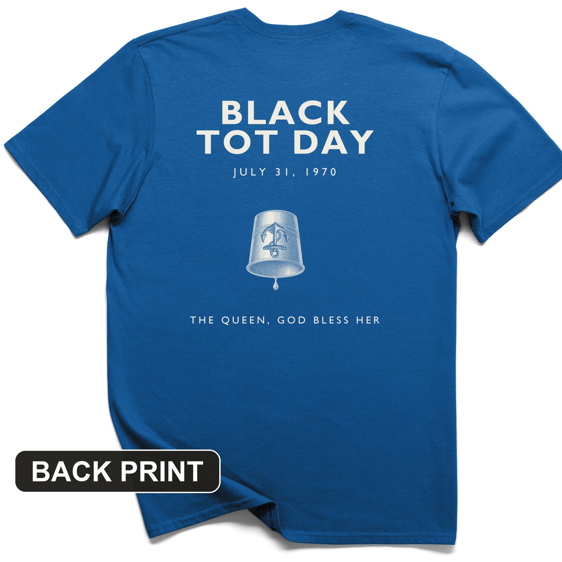 Black Tot Day Back Print T-Shirt