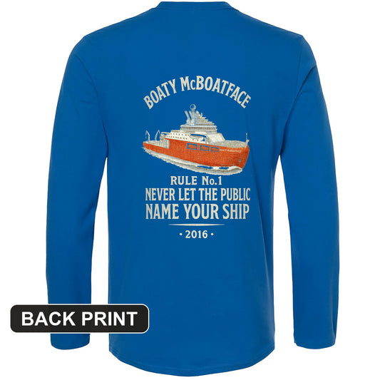 Boaty McBoatface Back Print Long Sleeve T-Shirt