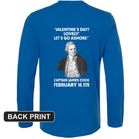Captain Cook Back Print Long Sleeve T-Shirt